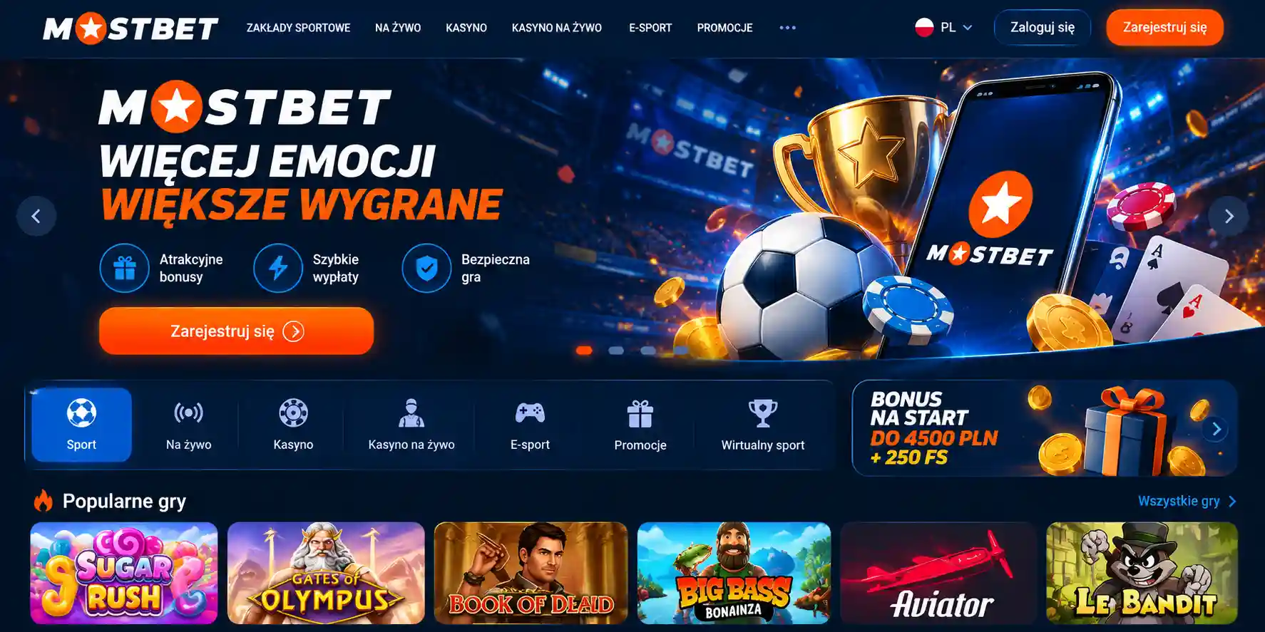 Mostbet Casino PL — oficjalna strona platformy